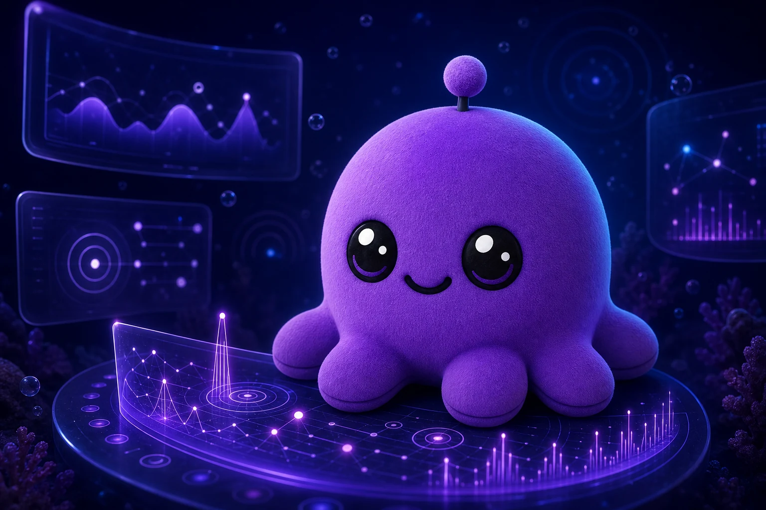 Beast monitoring live Ink Chain activity from a purple command centre